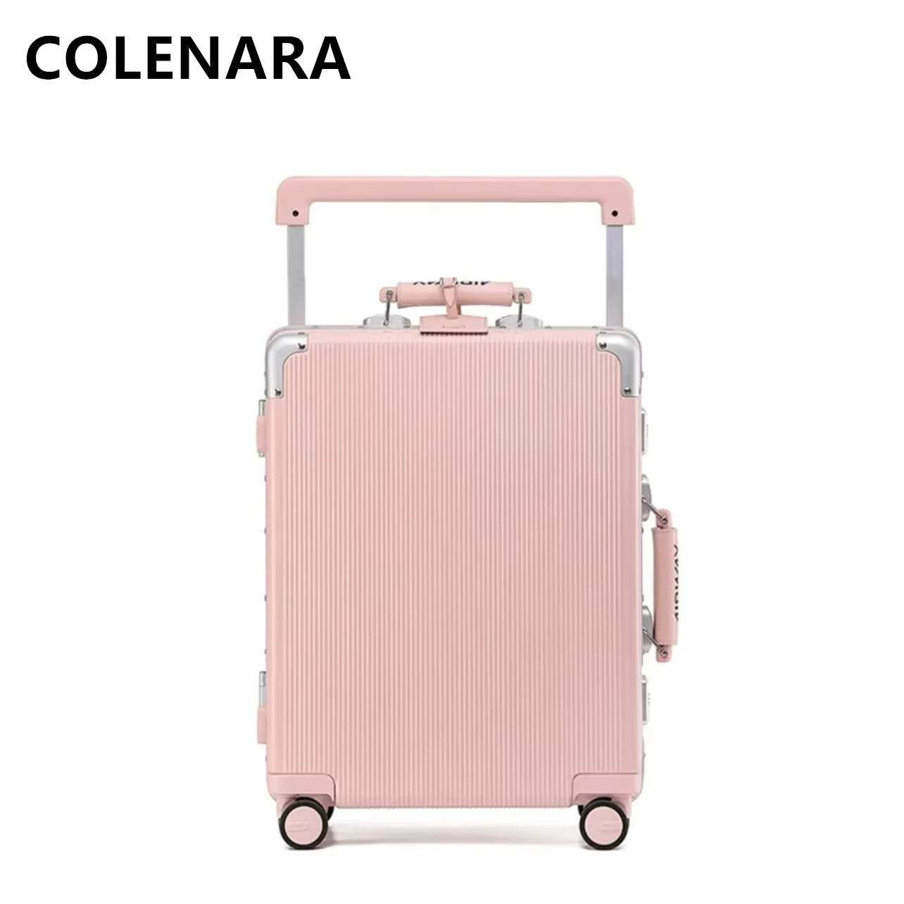 COLENARA ABS+PC Luggage Aluminum Frame Boarding Box Large Capacity Trolley Case 20