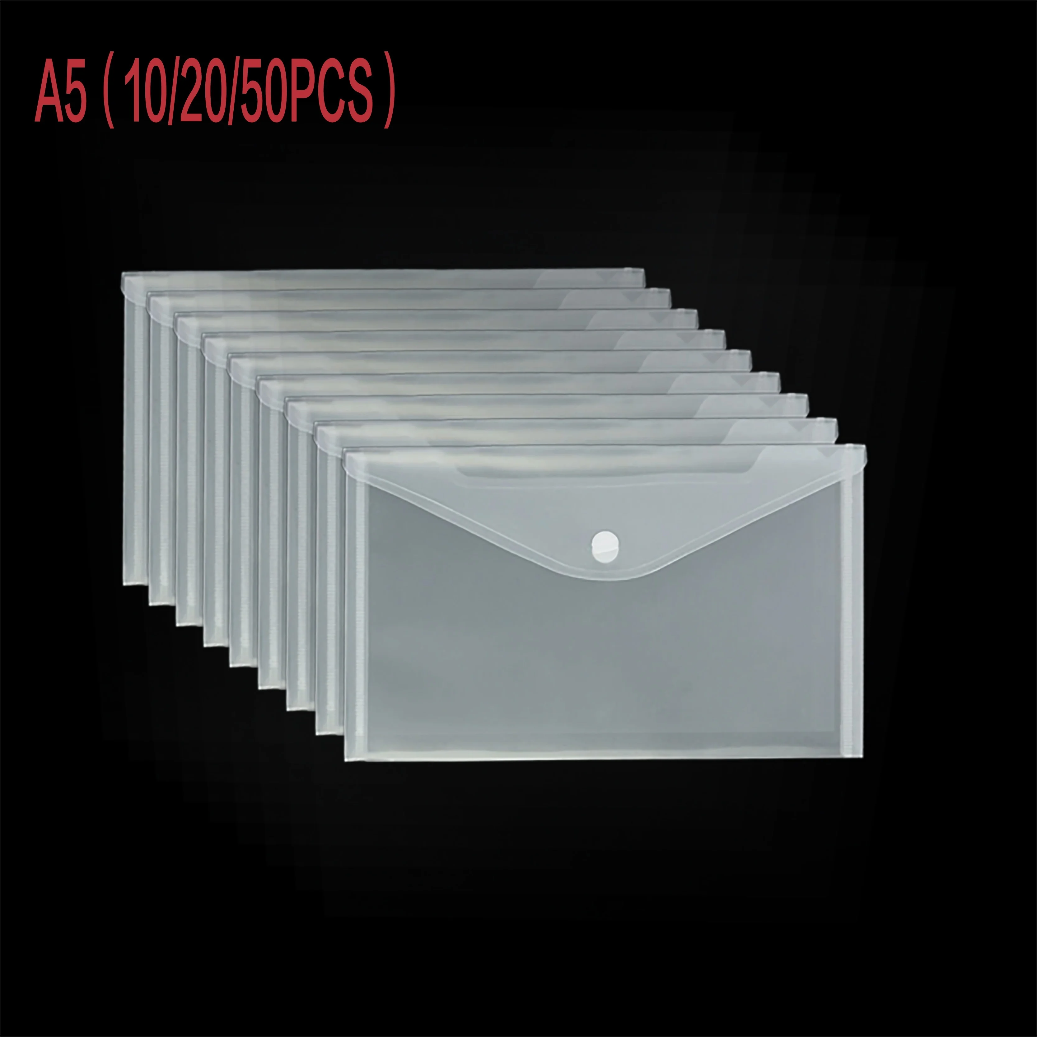 

A5 10-100 pieces/set folder bag A5 folder transparent plastic file paper office supplies