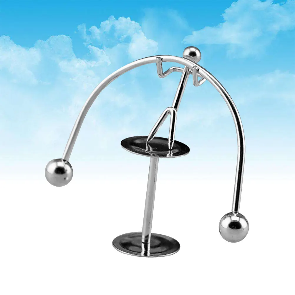 

Вращающаяся стальная фигурка-балансир с гладкой отделкой, современный предмет декора для дома, украшение для гостиной, офисного стола, центральный элемент, подарок