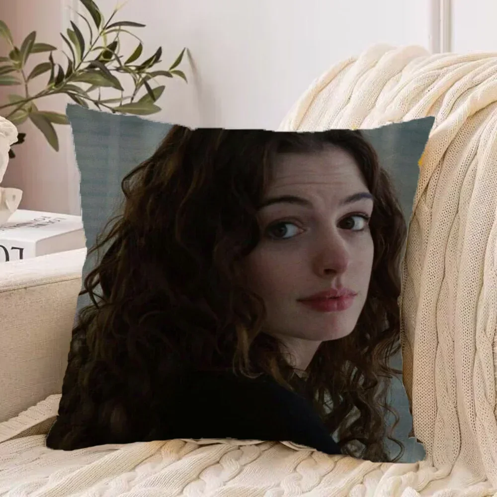 Anne Hathaway Decorative Cushions for Sofa Sleeping Pillows Home Cushion Covers Pillow Cover 45x45 50x50 40*40 Pillowcase Garden