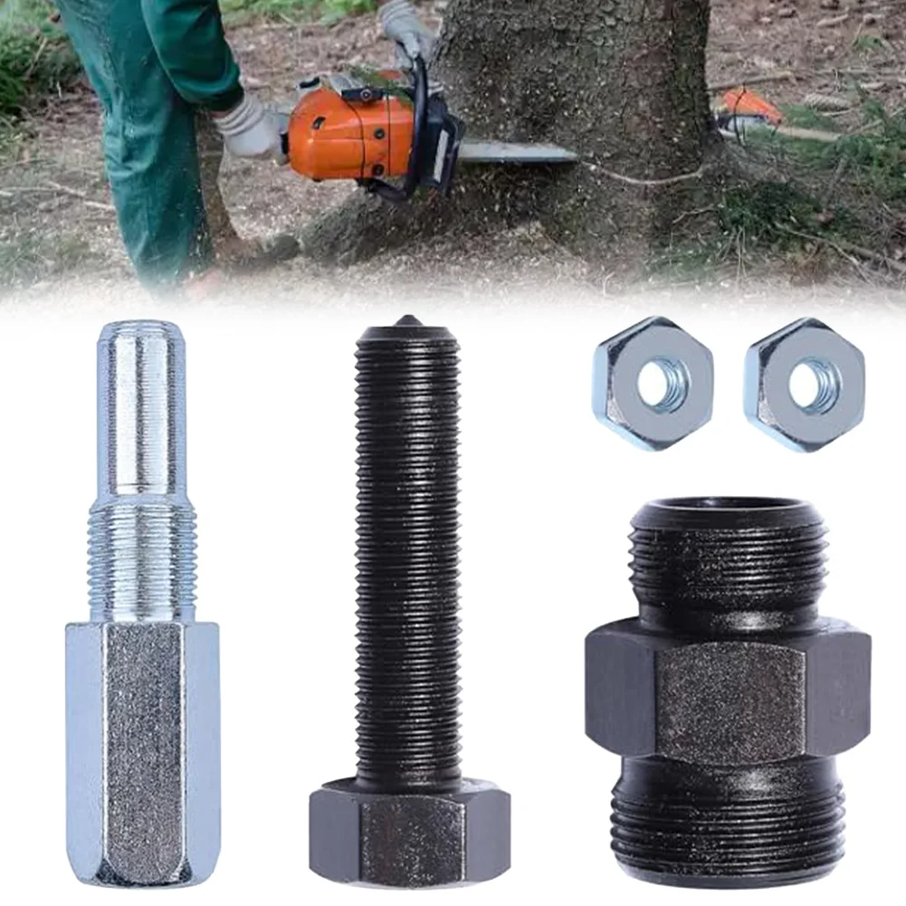 

Инструмент для снятия маховика обслуживания цепной пилы. Универсальная совместимость с бензопилами. Компактный набор инструментов для хранения. Хранение в мастерской.