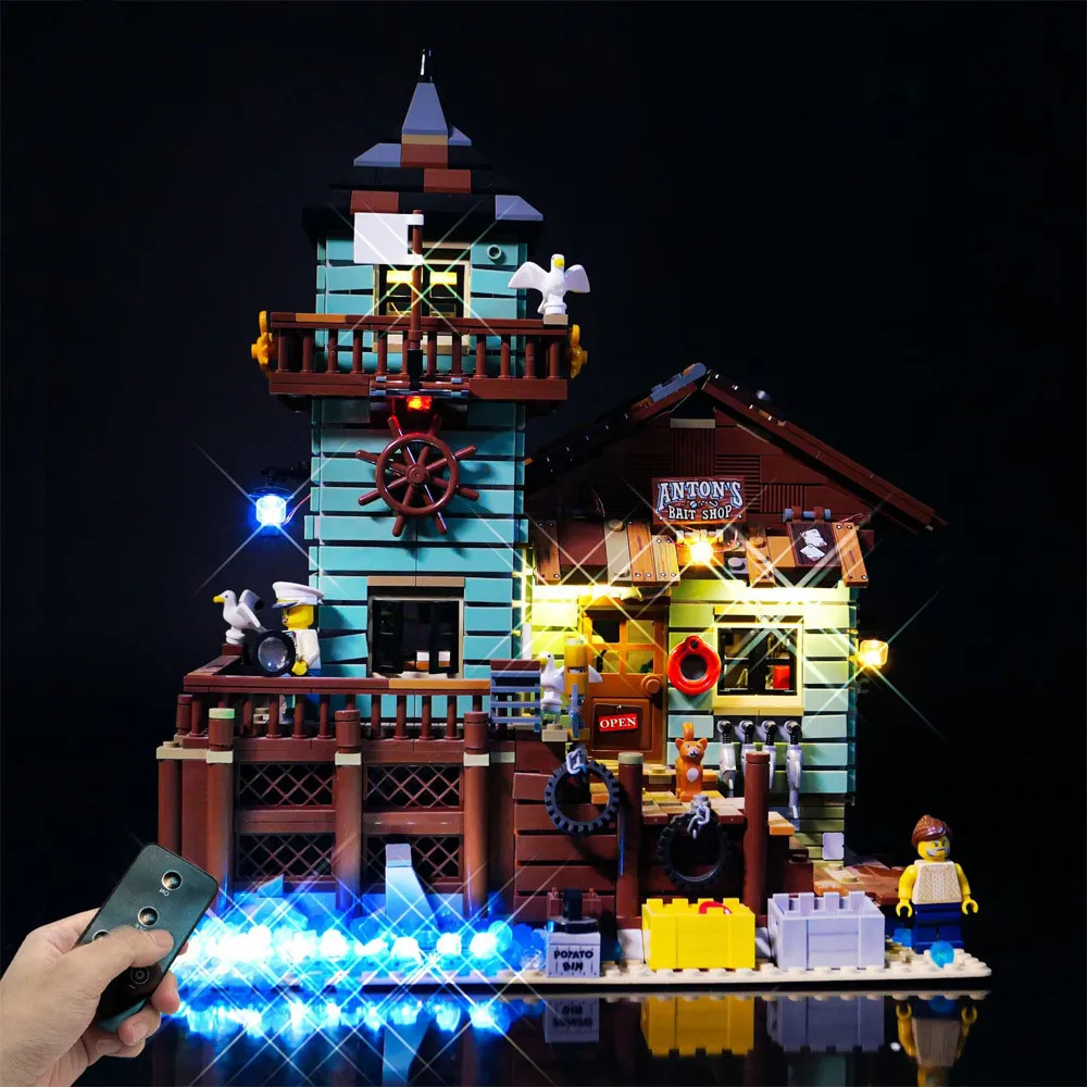 LED Light For 21310 Ideas Old Fishing Store Lamp Building Blocks Bricks  (Not Include Block Model)