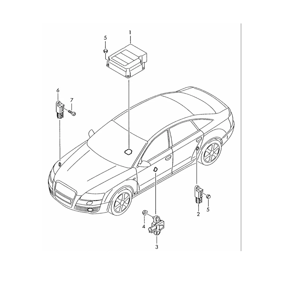 

8E0959651A Car Crash Impact Sensor for Audi A4 S4 B7 A8 S8 2007 SRS TTS A3 S3 Sportback 2005-2010 Shock Vibration Sensor