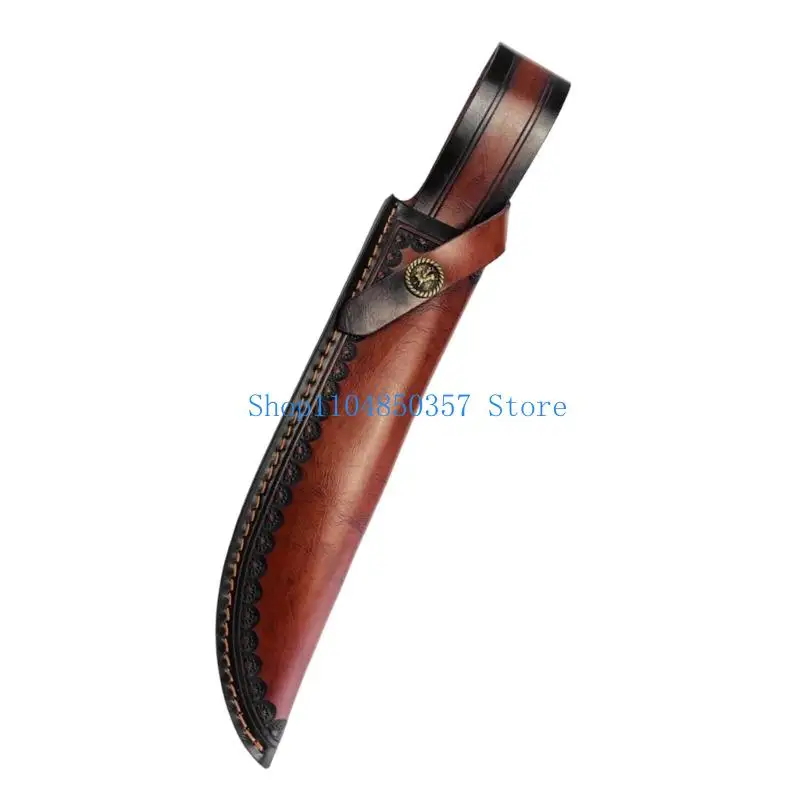 5asd مستقيم القاطع كم أداة الحقائب الجلدية غمد حزام جيب القاطع حامل للتخييم في الهواء الطلق ، شواء ، الصيد #5