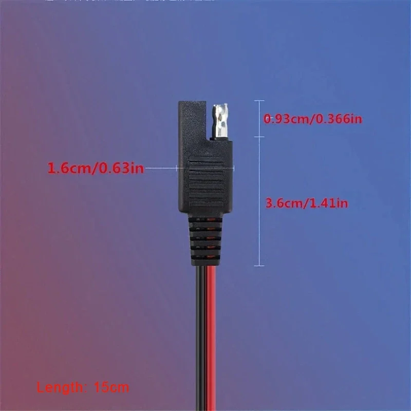 2 قطعة SAE موصل تمديد كابل SAE موصل سريع قطع المكونات الطاقة السيارات تمديد كابل لوحة طاقة شمسية سلك كابل