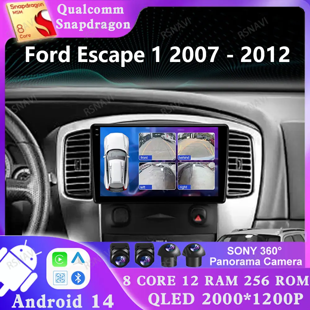 

Android 14 For Ford Escape 1 2007 - 2012 Navigation Stereo DSP 5G WIFI 4G LTE AUTO Head Unit Multimedia Viedo Player GPS 2 DIN