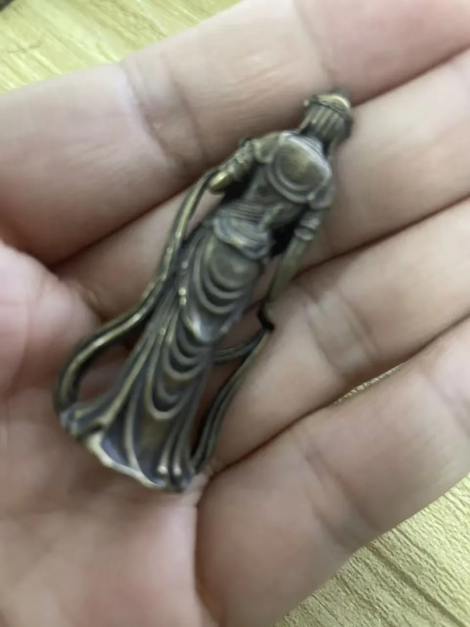 Brass Avalokiteshvara Compassion Buddha Statue Kuan Yin Home Decor