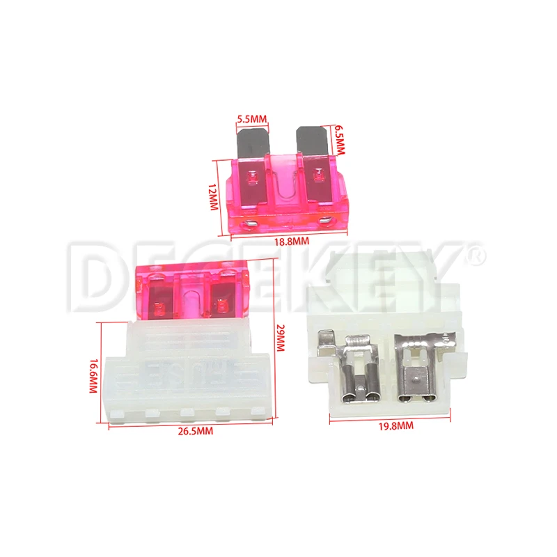 5PCS 1A 2A 3A 4A 5A 7.5A 10A 15A 20A 25A 30A 35A 40A Auto Standard Middle Fuse Holder + Car Boat Truck ATC ATO Blade Fuse