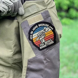 Parche táctico bordado con gancho y bucle para puño en mochila