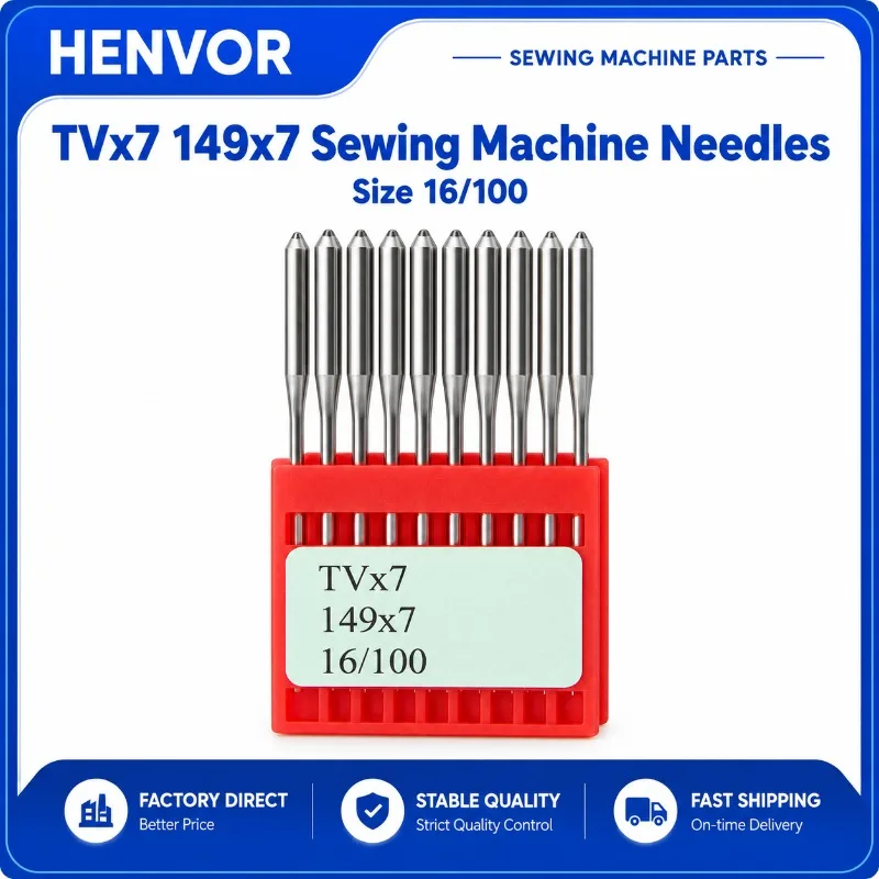 HENVOR TVx7 149x7 Sewing Machine Needle for Double Needle Chain Stitch Stretch Sewing Machine