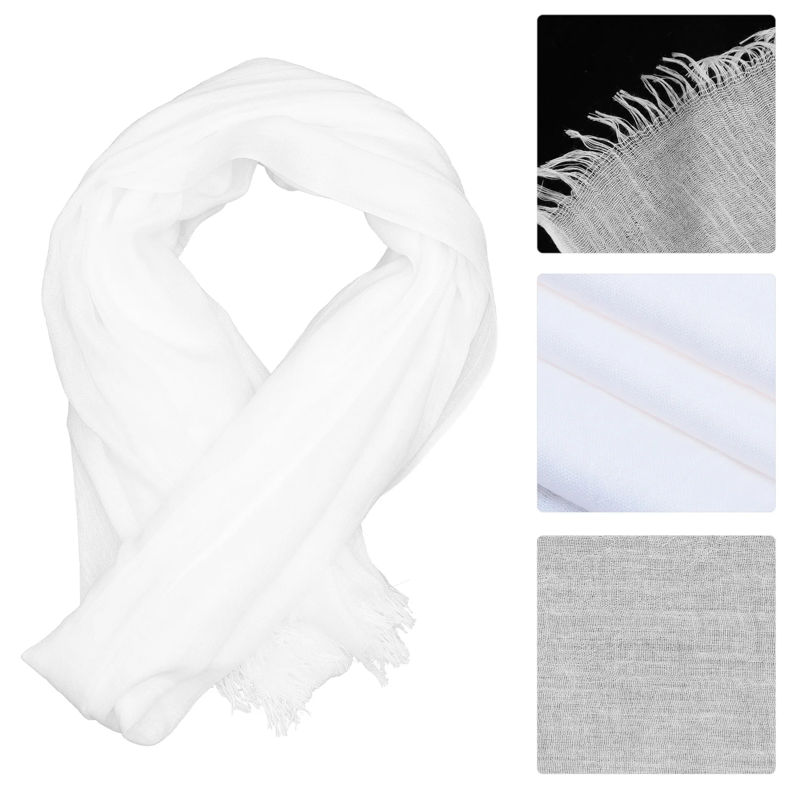 1 قطعة شال كتان القطن كبير خفيف الوزن كتلة الشمس وشاح في الهواء الطلق بحر الصيف وشاح متعدد الأغراض واقية من الشمس