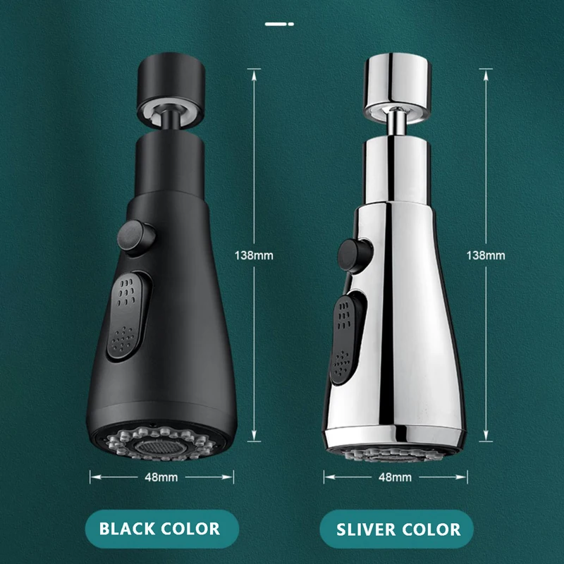 TMOK 360 ° Rotating Faucet  3 Adjustment Modes Kitchen Faucet Extender Universal Kitchen Accessories