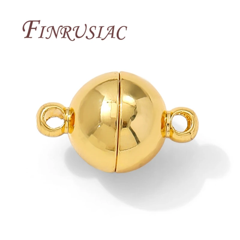10 mm 18 Karat vergoldete Messing-Magnetverschlüsse für Armbänder, Schmuckverschlüsse, Verbinder, Halskettenverschluss, DIY-Schmuckherstellungszubehör – Detail 20