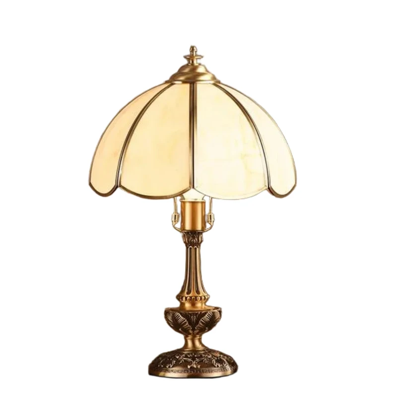 

Table lamp retro antique decoration European all-copper indoor table lamp bedroom, living room, study, office hotel