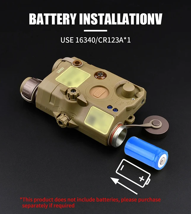 Taktisches Airsoft UHP PEQ-15 LA5C Rotpunkt- und Grünlaser-Indikator IR Scout LED-Licht Kompatibel mit 20MM-Schiene für AR15 – Detail 3