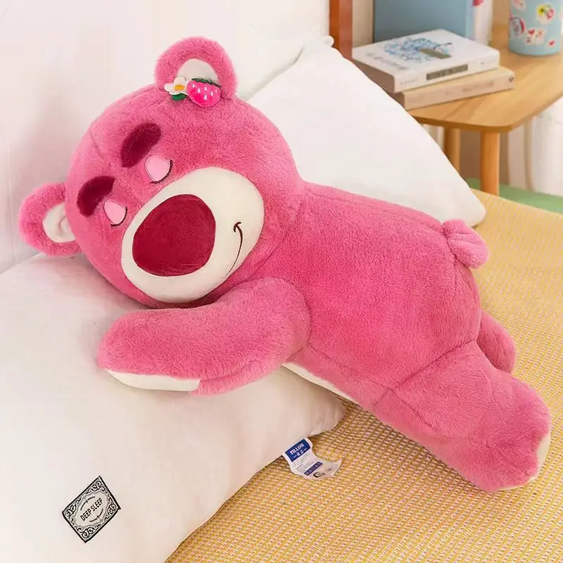 Muñecas de peluche periféricas para dormir, muñecos de animación Lotso con buena apariencia y almohadas para dormir, regalos para el Día de San Valentín para niñas