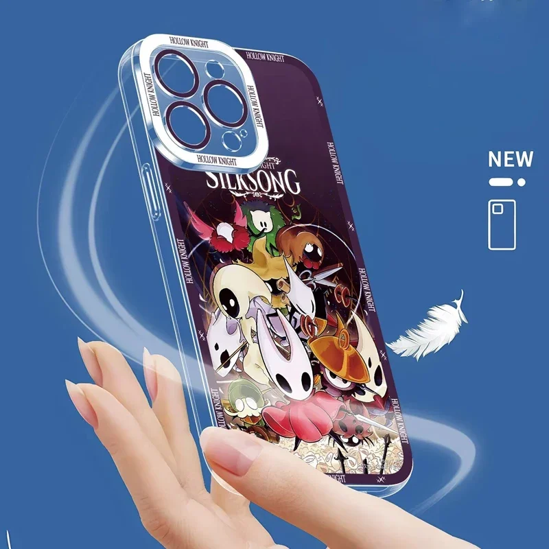 H-Hollow K-Knight جراب هاتف ل Xiaomi Redmi 15C A5 14C 13 12 13C 10C 12C 9A 10 9T 9C A1 Plus A2 A3 POCO F3 لينة واضح غطاء