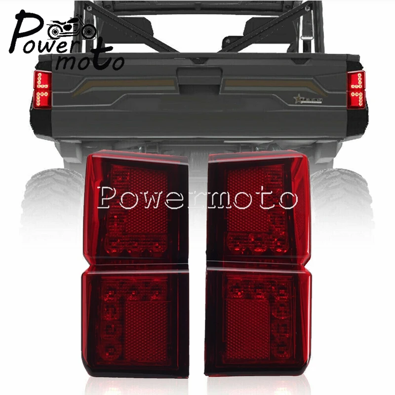 

LED Tail Light Red Smoke Rear Brake Stop Lamp For Polaris 2018-2022 RANGER 1000 CREW NSTR XP UTV Runing Taillight Hi/Lo Taillamp