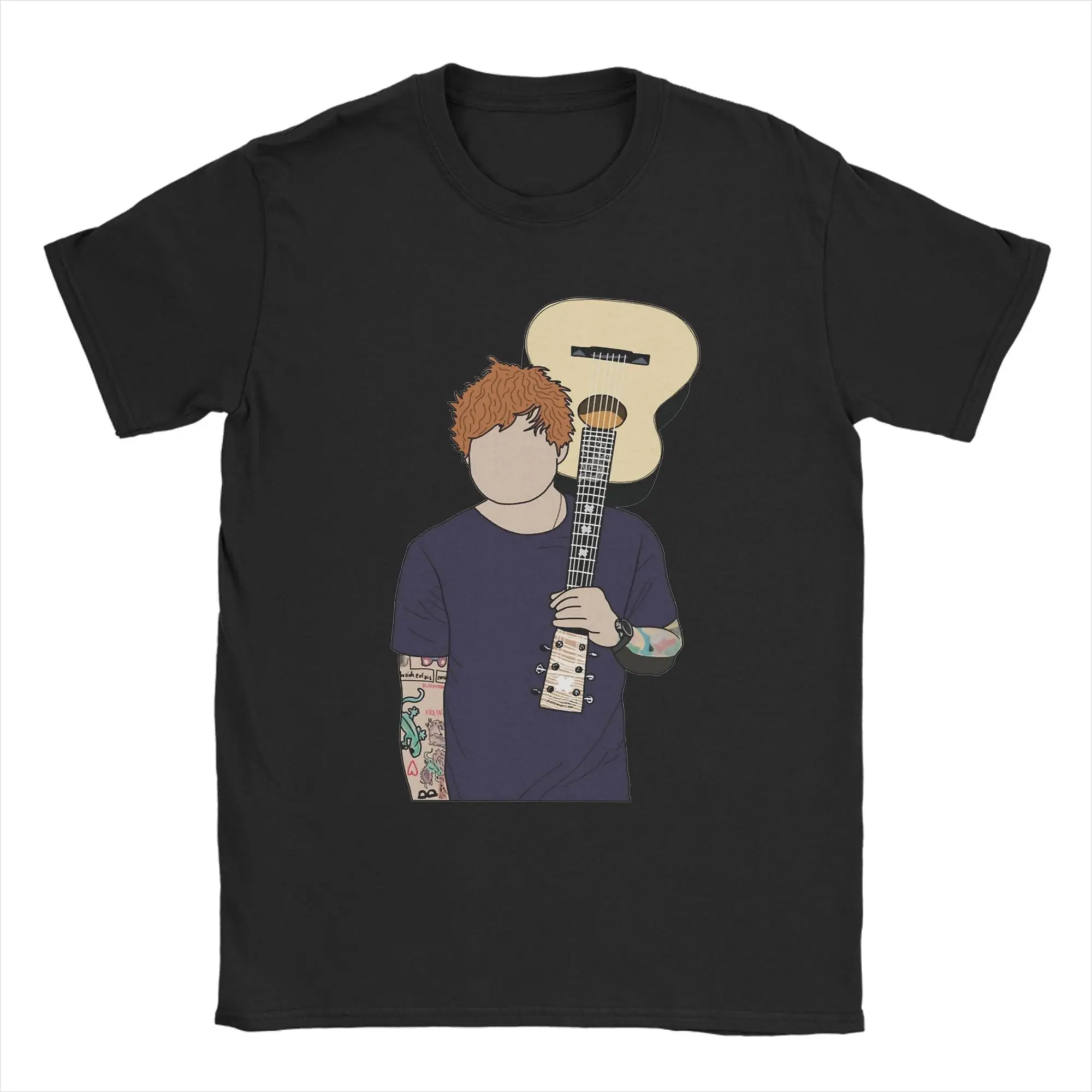 

Футболка ed Sheeran, футболки в стиле хиппи, забавная футболка с короткими рукавами Y2K, летние футболки из чистого хлопка с круглым вырезом, футболки большого размера