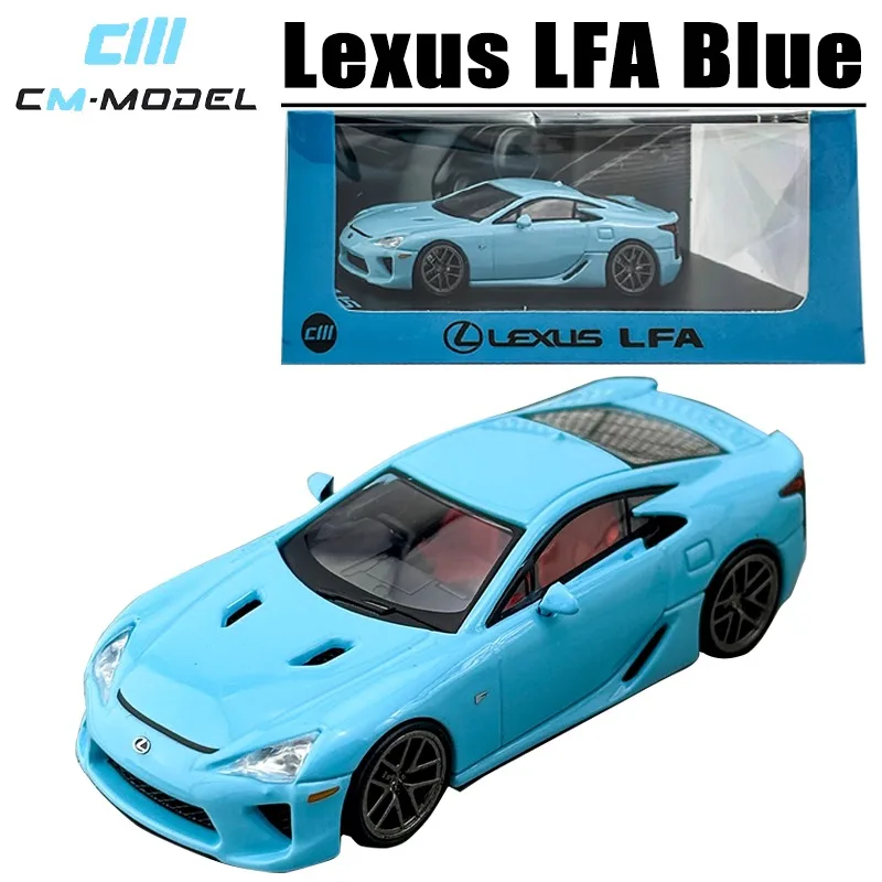 CM 1/64 Lexus LFA Blauw Legering Speelgoed Motorvoertuig Diecast Metaal Model Geschenken