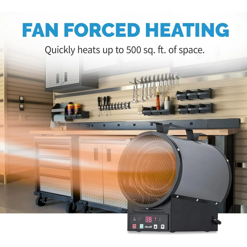 

4800W Ceiling/Wall-Mounted Electric Garage Heater, 500 sq. ft. Heating Capacity, 240V Gray for Garages and Workshops