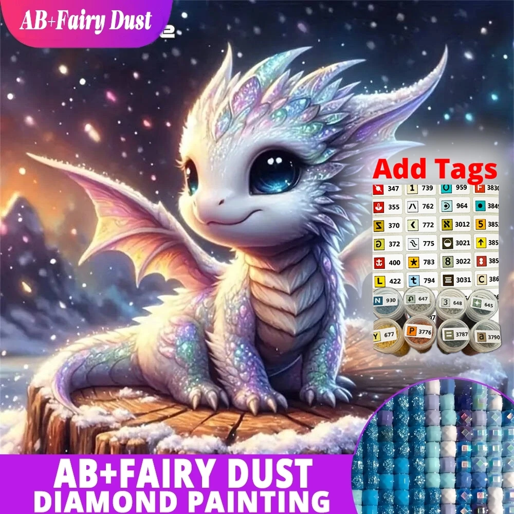 

AB сказочная пыль Алмазная мозаика динозавр животное DIY акриловые принадлежности для рукоделия Новое поступление алмазная живопись зима ручная работа хобби