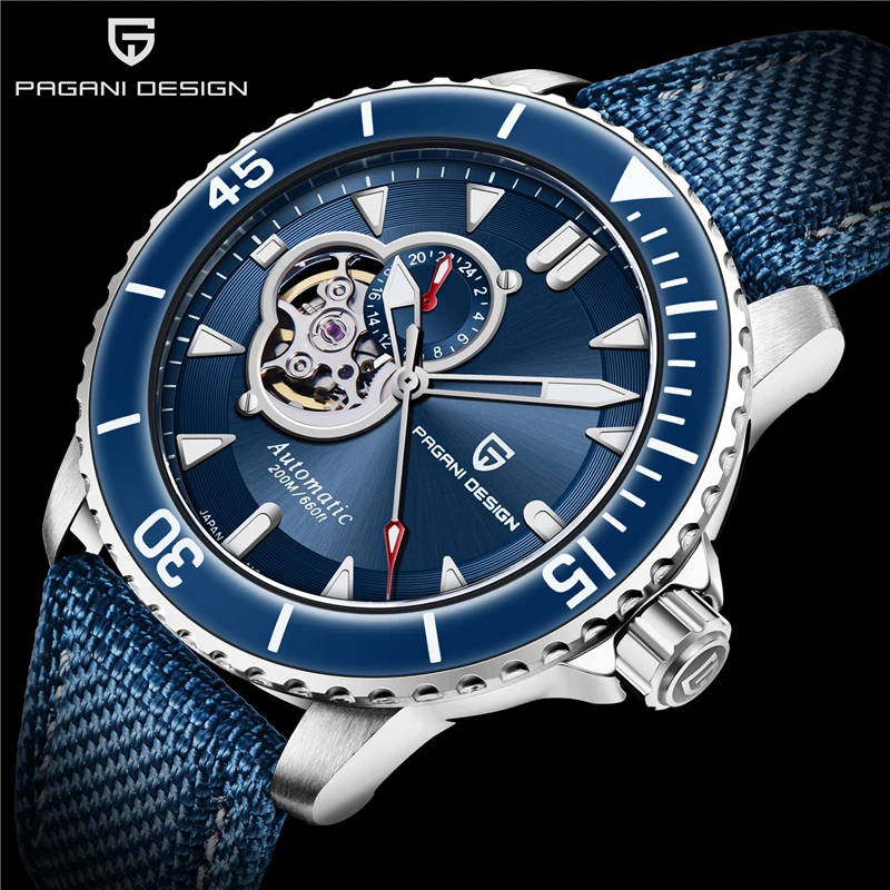 Pagani Design Mens Mechanical Watch Brand Luxury NH39 Movement Diver Automatic Watches Men Original 100m Waterproof Reloj Hombre