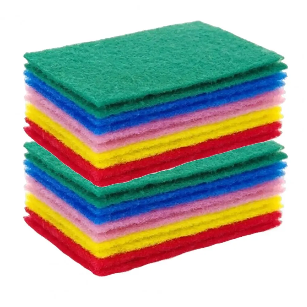 20Pcs Scouring Pad Anti-grease Double Sided Strong Decontamination Dish Scrubber Kitchen Cleaning Cloth