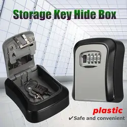 Mini Key Box Password 4 Digit Password Code Security Lock No Key for Home Office Plastic Anti-theft Key Safe Secret Storage Box