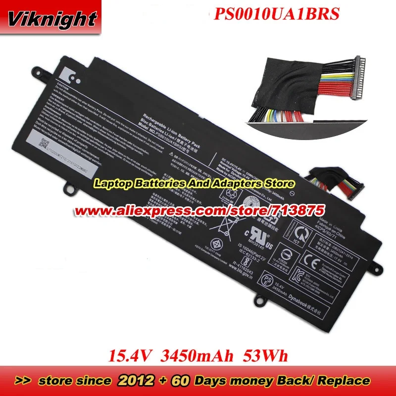 

PS0010UA1BRS battery 15.4V 3450mAh 53Wh for PORTEGE X30W-J X30W-K X30W-J-02F X30W-J-061 X30W-J-10Z X30W-K-0JS X30W-K-13H