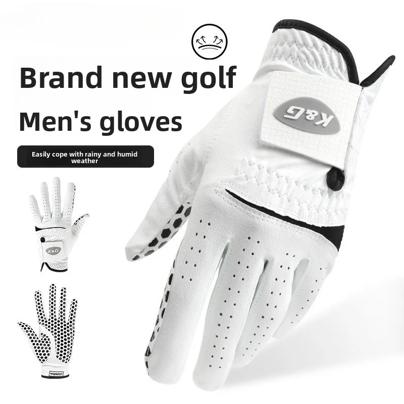 

Genuine Single Left and Right-hand Golf Gloves, Men's Microfiber Cloth Gloves Are Non-slip and Wear-resistant for Cycling