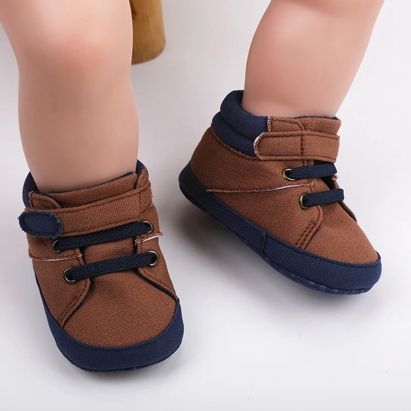 0-18m Babys chuhe Junge Neugeborene Kleinkind lässig weiche Baumwoll sohle Anti-Rutsch-First Walker kriechen rutsch feste Krippe Mokassins Schuhe