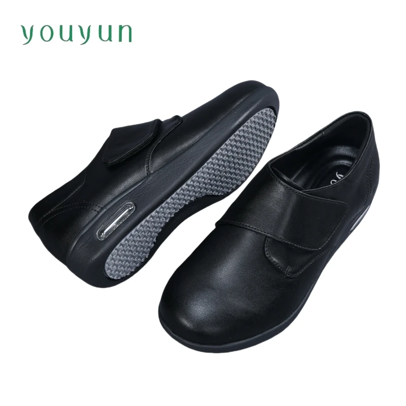 Spring autumn men's single shoe flat bottom casual middle-aged and elderly father shoes soft sole lightweight leather shoes