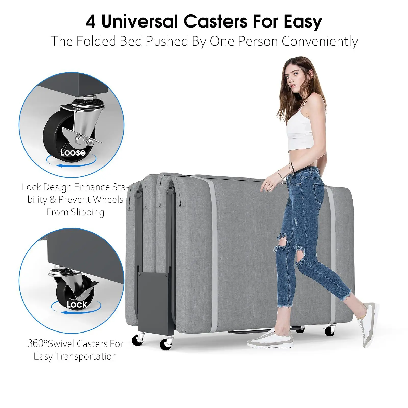 Amazon folding lunch break bed is easy to assemble and store, medical escort is strong and durable, and the escort folding bed c