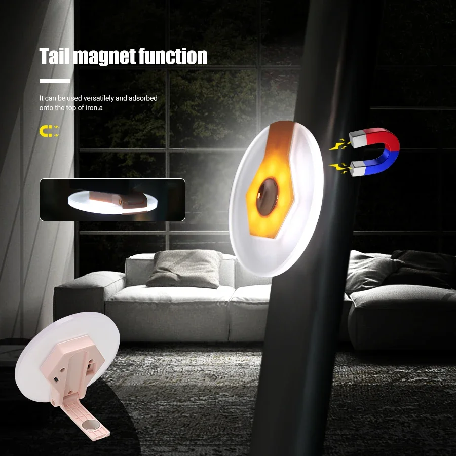 LED Night Light Motion Sensor Touch Switch Rechargeable Magnetic Suction Wireless Kitchen Staircase Corridor Lighting Bedroom