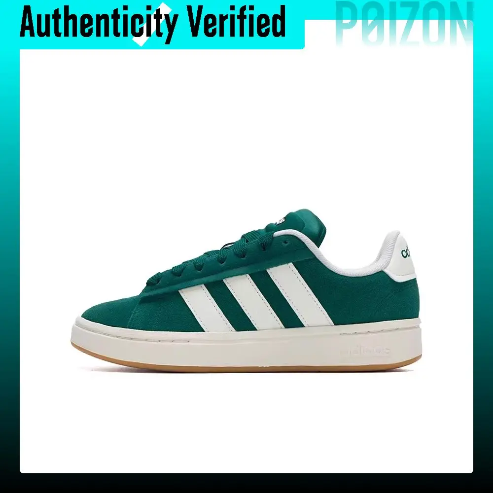 Adidas GRAND COURT ALPHA Comfortable Round Toe Low top Skateboard Shoes Men's Green JP8734