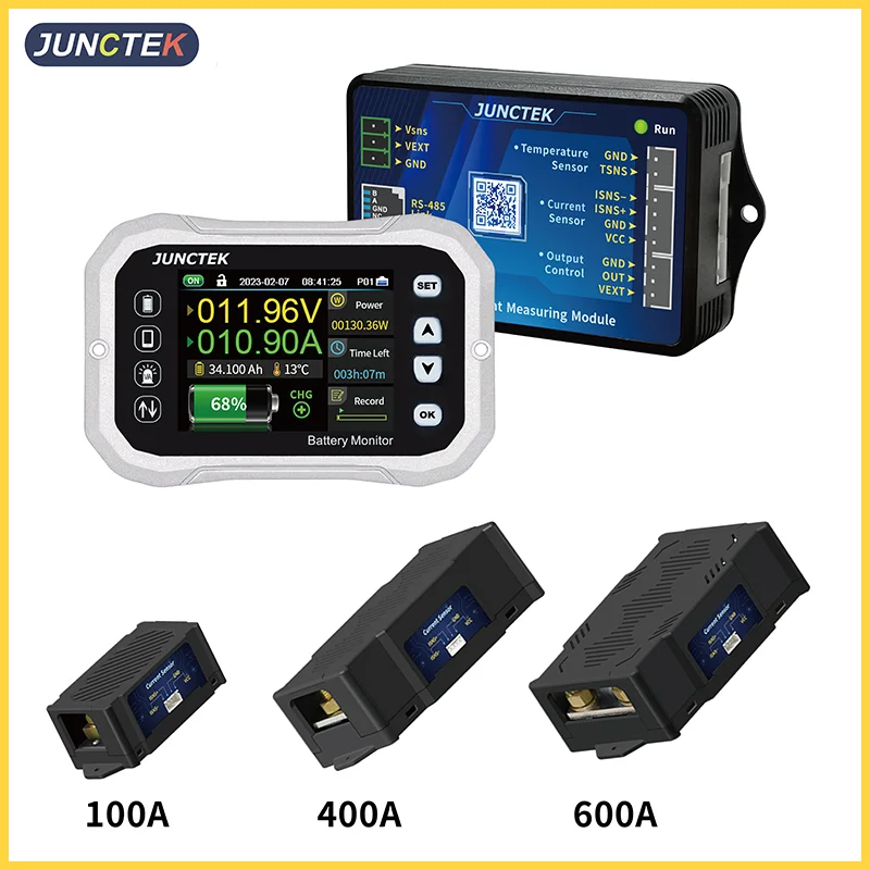 Eighosee KH110F 0-120V 100A Bluetooth Batteriemonitor Kapazitätsanzeige Coulomb-Zähler-Kit 1Set