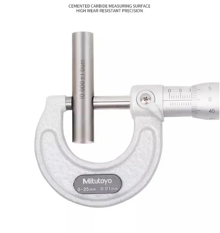 

Mitutoyo Japan Gauge Micrometer 0-25mm 0.01/0.001mm Outside Metric Caliper Measurement Micrometer Tool