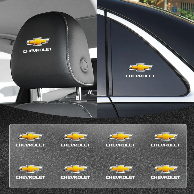 Car Front Seat Headrests Badge Decal Car Side Window Stickers For Chevrolet Cruze Captiva Lacetti Aveo Niva Trax Onix Camaro Z71