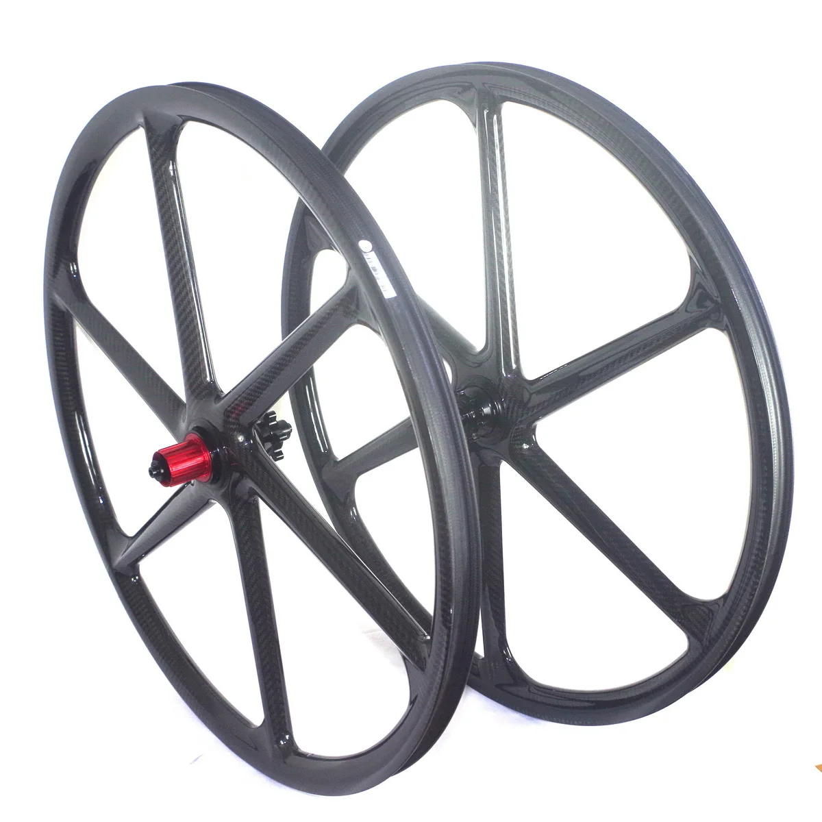 Mtb Carbon Wheels 6 Spoke 29ER Mountain Bike Wheelset Tubeless Through Axle 30mm Width