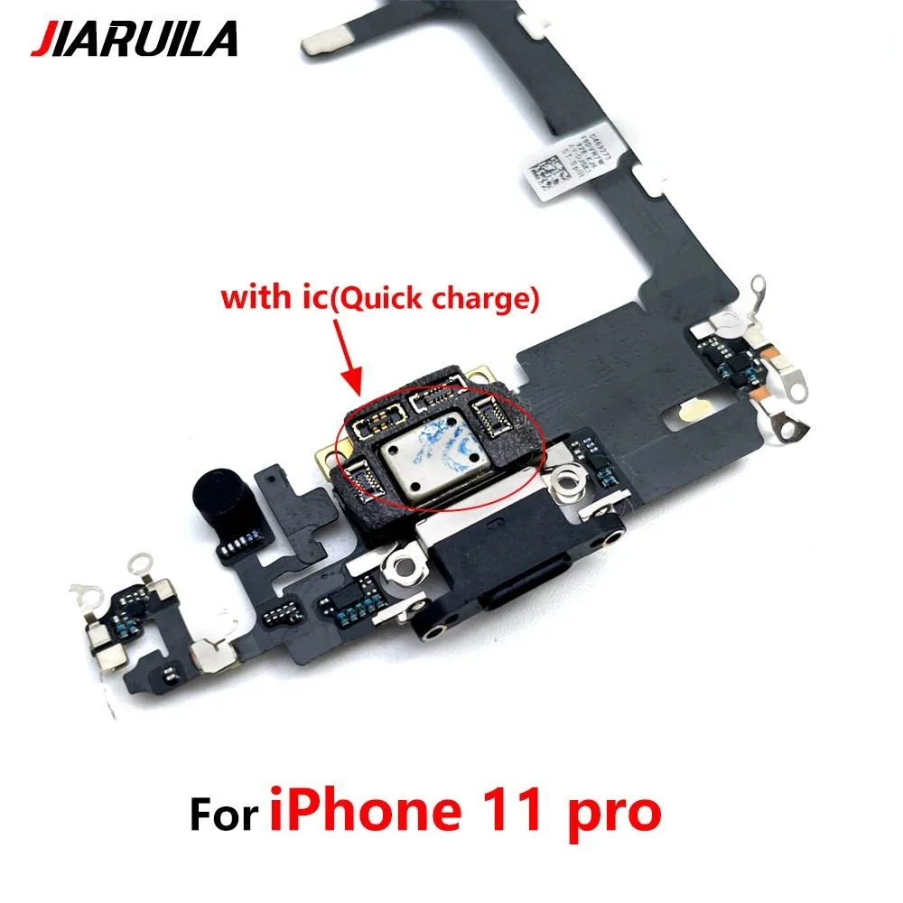 New USB Charging Port Charger Board Flex Cable For iPhone 11 Pro 11Pro Max Dock Connector With Microphone