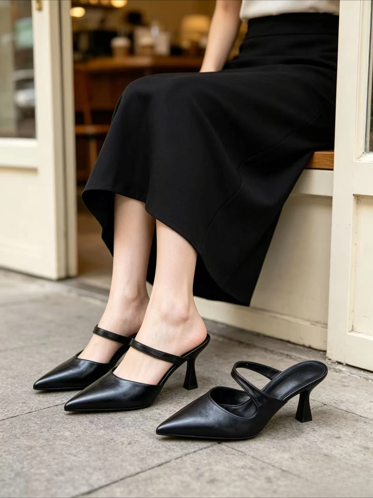 Street Fashion Ladies - Damskie szpilki z ostrym noskiem, sandały