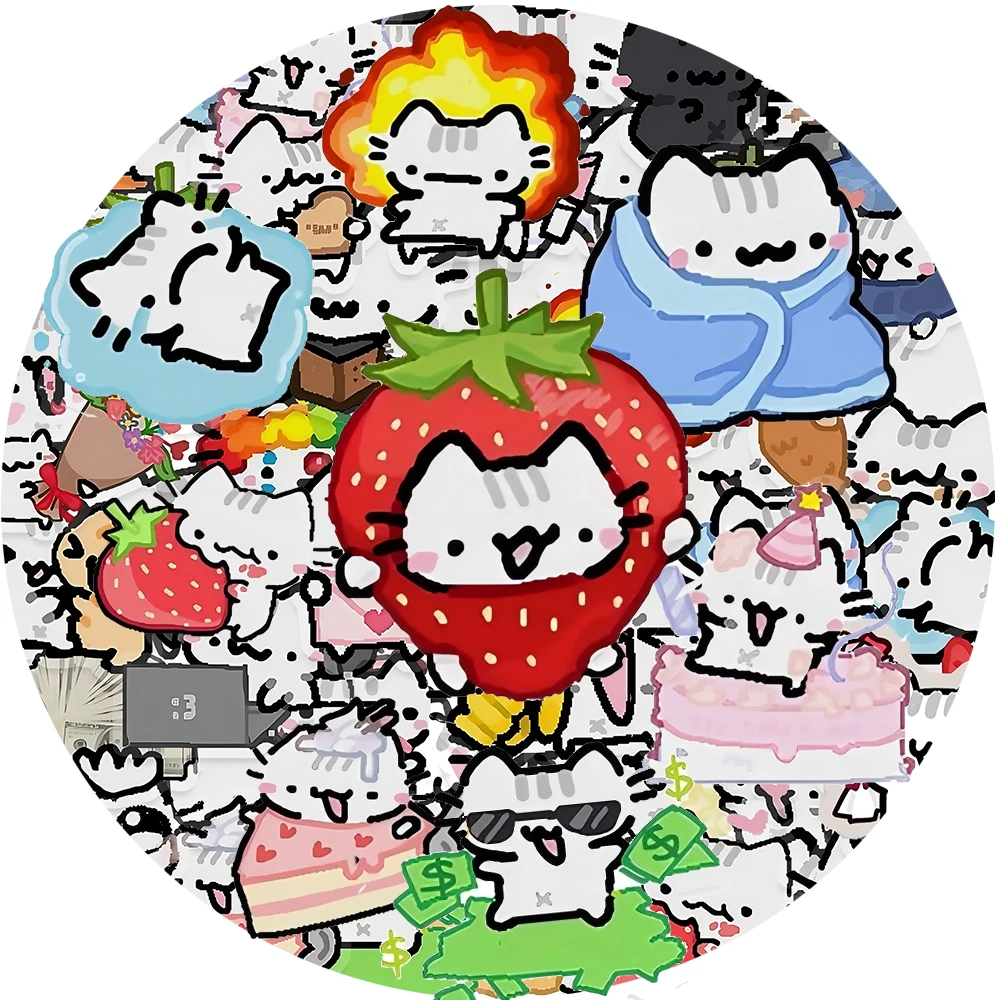

10/30/50pcs Cute Cartoon Kitten MEME Graffiti Stickers Funny Creative Cat Decals for Motorcycle Laptop Guitar Waterproof Sticker