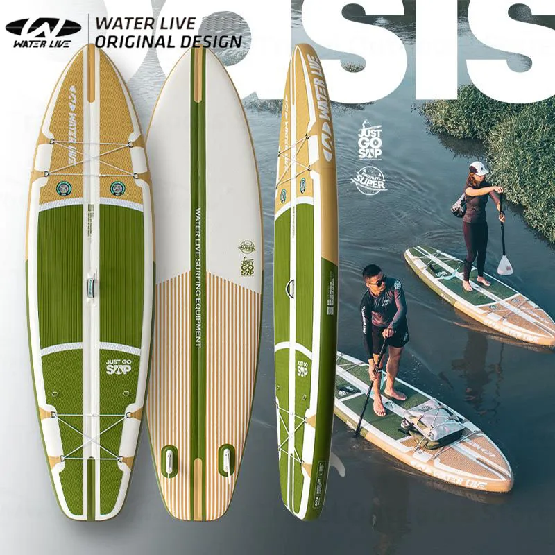 

WATERLIVE Oasis Inflatable Surfboard SUP Pulp Stand Up Paddle Board Double Airbag With Pump Professional Water Sport Accessories