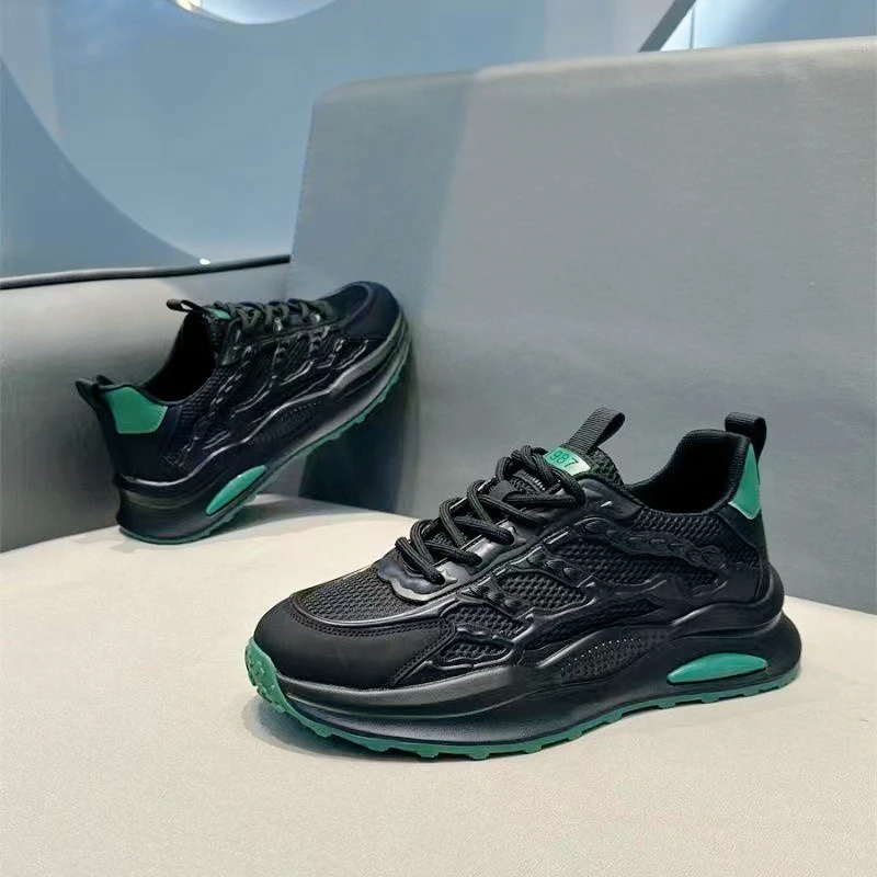 

2025 Summer New Versatile Thick soled Sports Casual Running Daddy Shoes Breathable Mesh Shoes Men's China-Chic