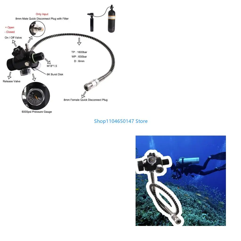 

Динольные клапаны заполнить станцию ​​адаптер с двойным датчиком начинкой станции цилиндров адаптер адаптер воздушные резервуары
