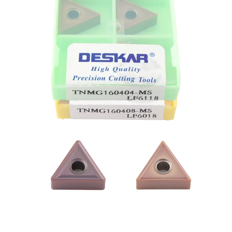

TNMG160404-MS TNMG160408-MS LF6018 LF6118 DESKAR carbide insert CNC turning tool for processing stainless steel