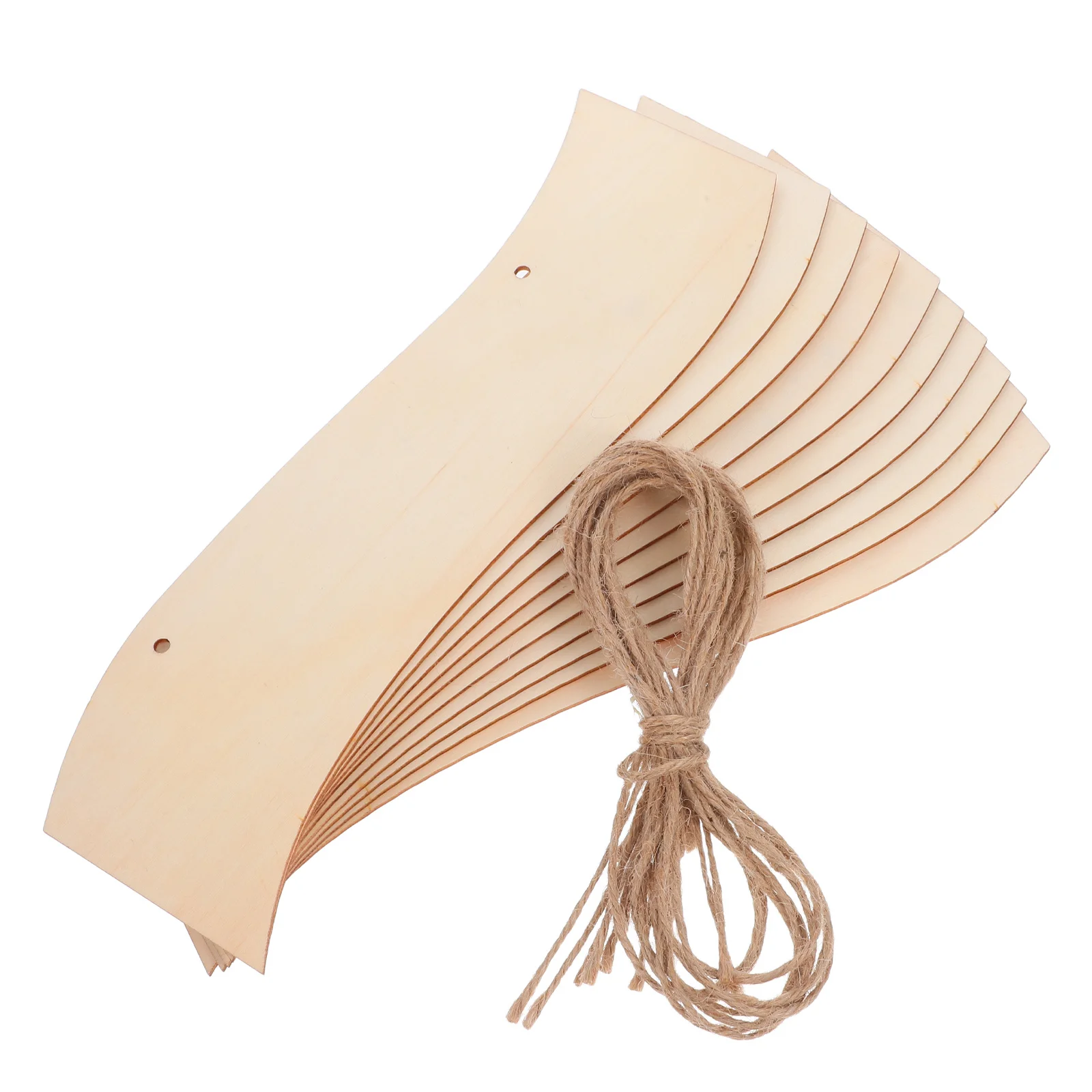 

10Pcs Unfinished Wood Signs Blank Hanging Plaque Rustic Home Decor DIY Crafts Painting Writing Rope Blank Wood Signs