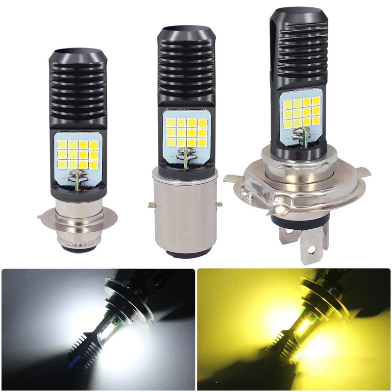 

1 шт. светодиодные лампы для фар Moto H4 BA20D PX15D 3030 24SMD светодиодные лампы для фар мотоцикла белого цвета 6500K Hi Lo лампы постоянного тока переменного тока 9-16 В 16SMD 3020 светодиод