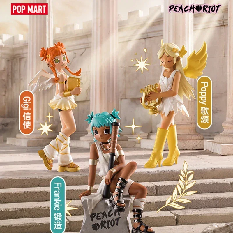 POPMART Peach Riot Power Chords Series Mystery Blind Box Unpack Surprise Adorable Doll Anime Figure Desktop Set